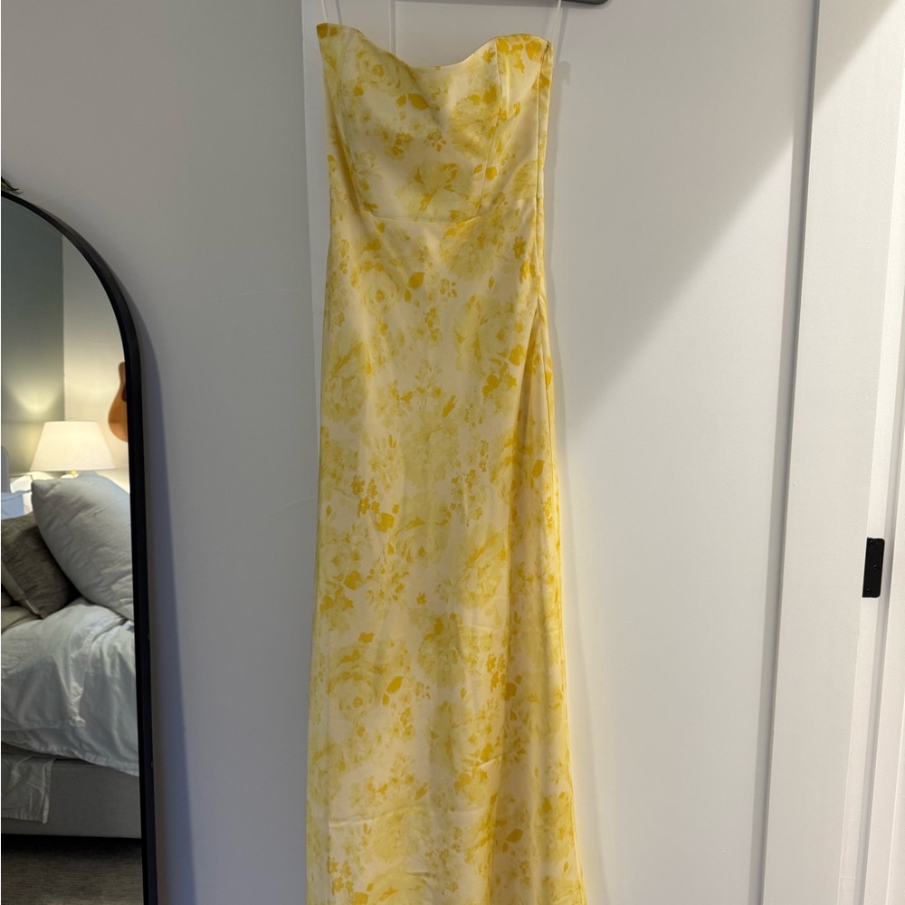 Park & Fifth Yellow Strapless Dress